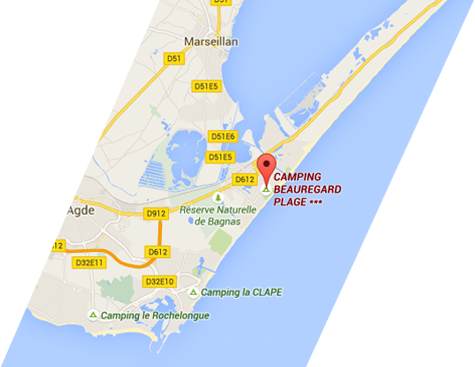 Camping Marseillan Plage  Camping acces direct plage Marseillan Plage